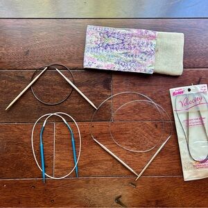 Mixed Metal Circular Knitting Needles Set + Case – Susan Bates Velocity Included